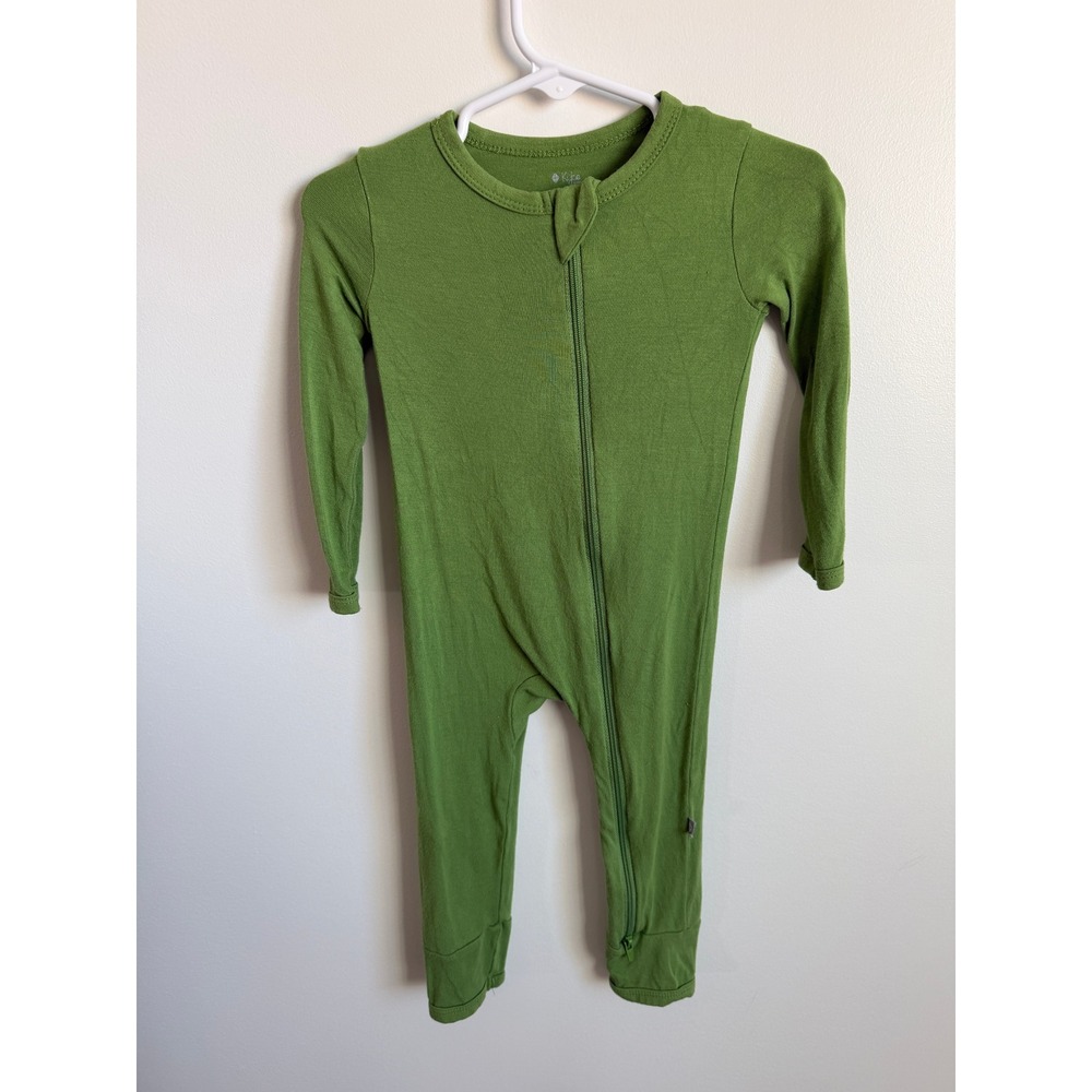 Kyte Baby Bamboo Zipper Romper Green 12-18 Months